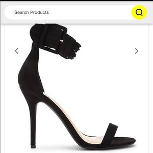 NWT Forever 21 black faux suede high heels